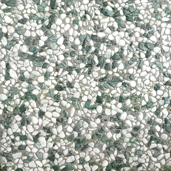 Ciottolo lavato arrotondato colore Bianco e verde - Sam pavimenti