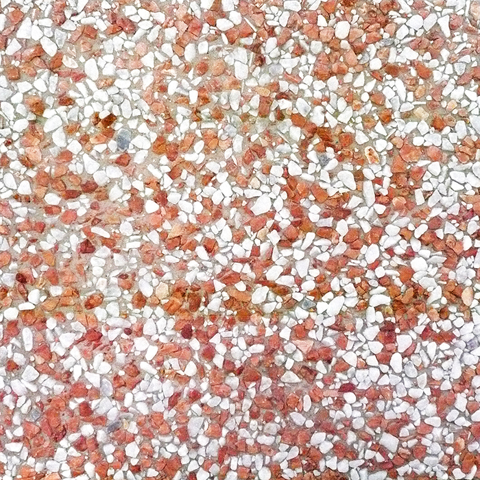 Bianco e rosso - Granigliato lavato